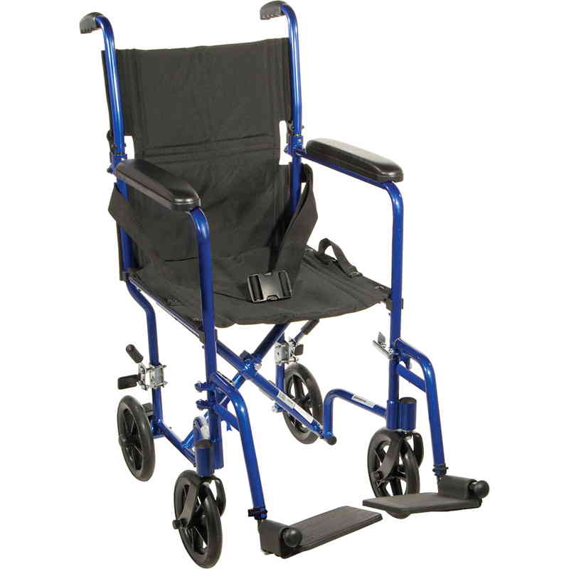 Light Weight Transport Chair Blue